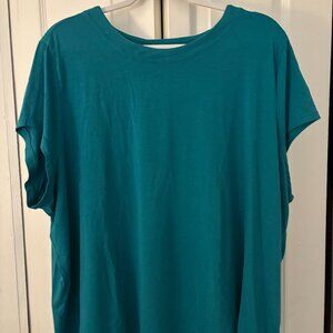 Bright Green Athleta Short Sleeve Swing T-Shirt Top.